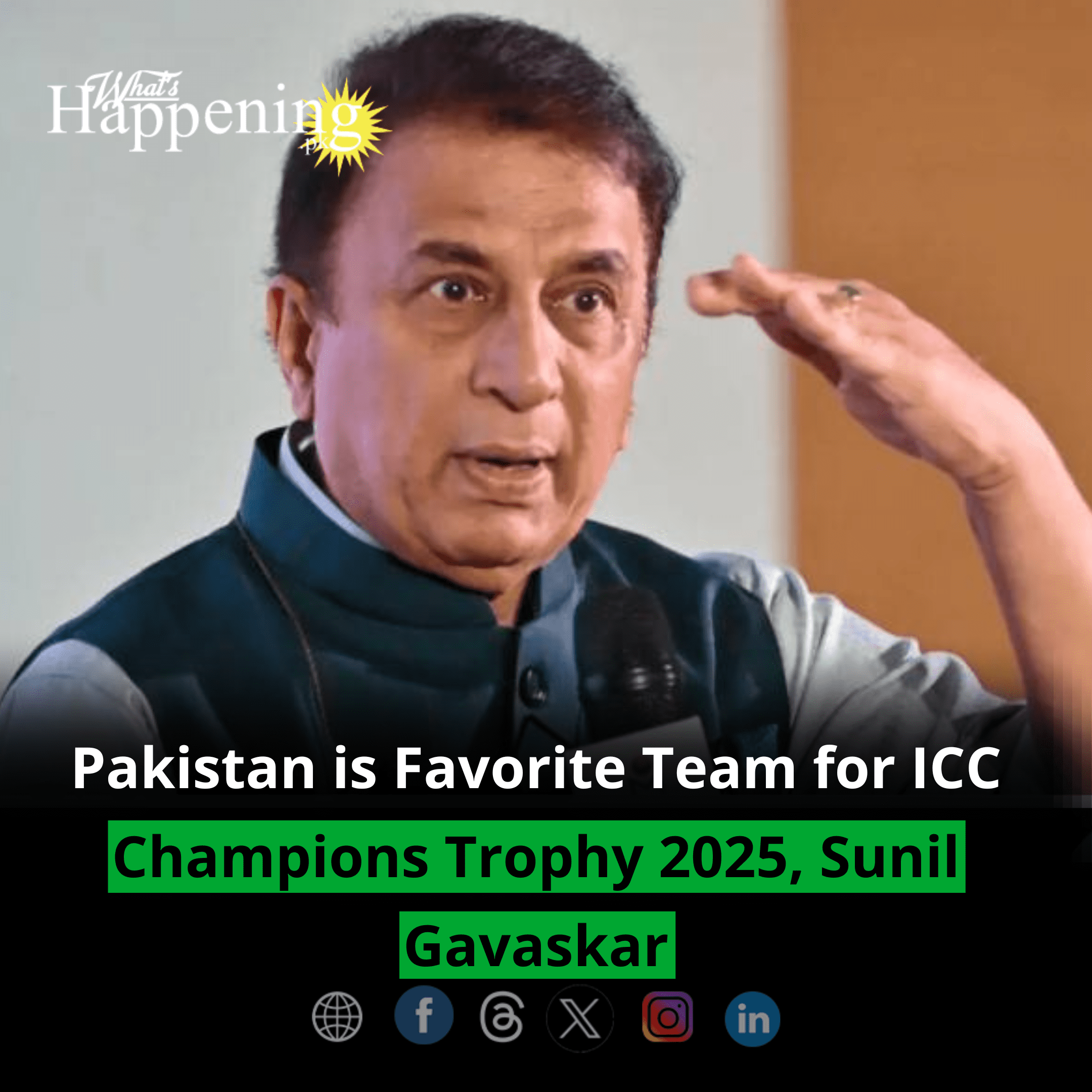 Pakistan is Favorite Team for ICC Champions Trophy 2025, Sunil Gavaskar