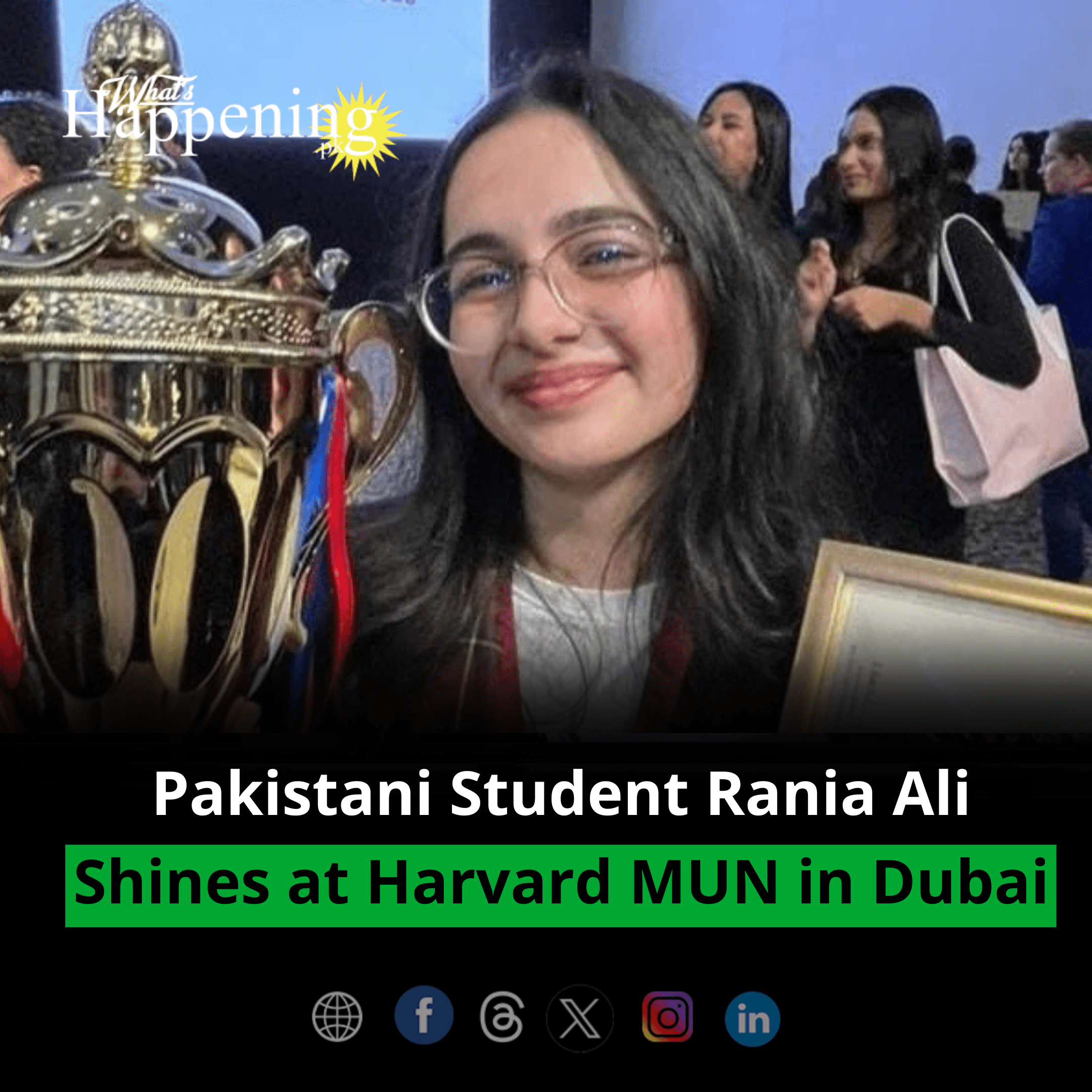 Pakistani Student Rania Ali Shines at Harvard MUN in Dubai