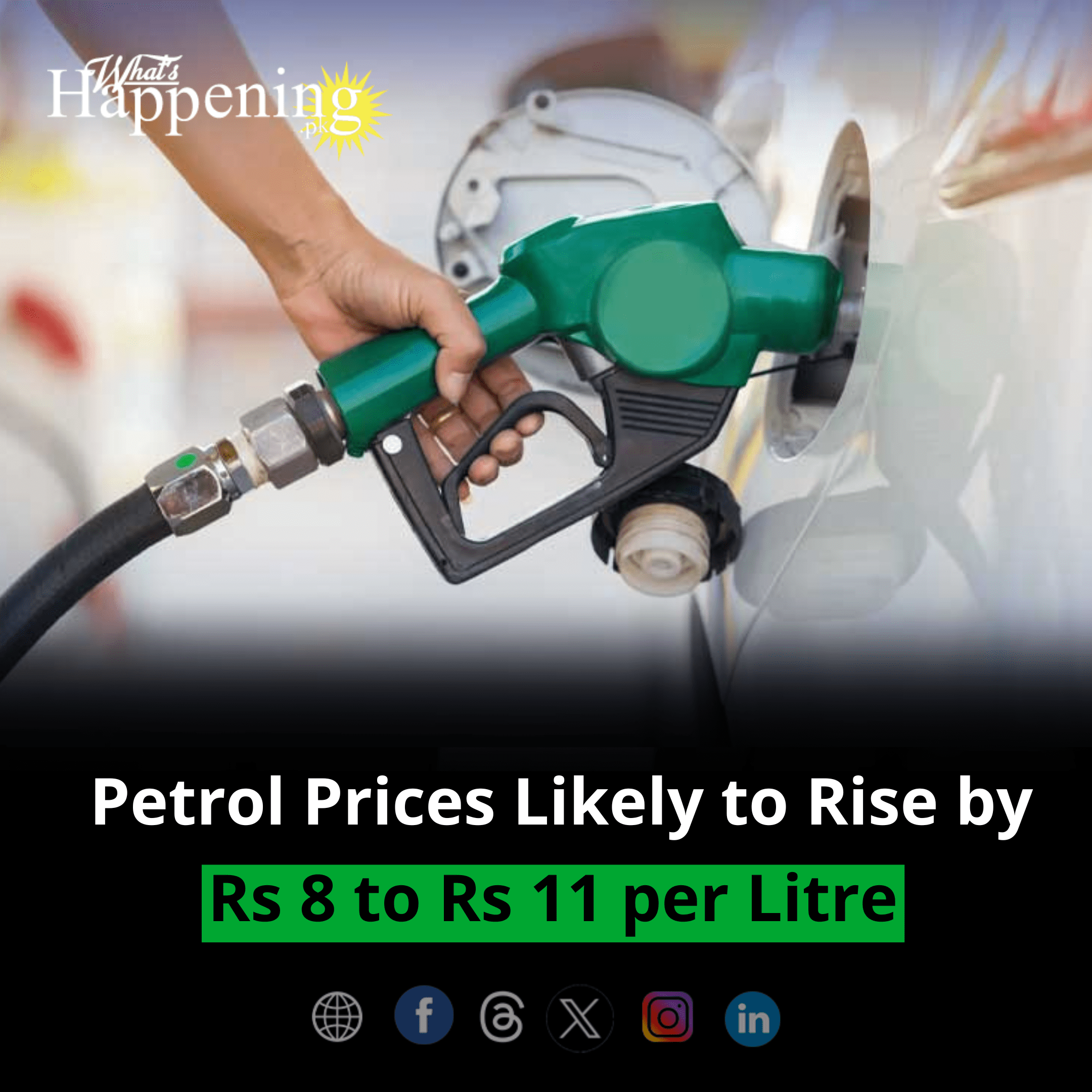Petrol Prices Likely to Rise by Rs 8 to Rs 11 per Litre