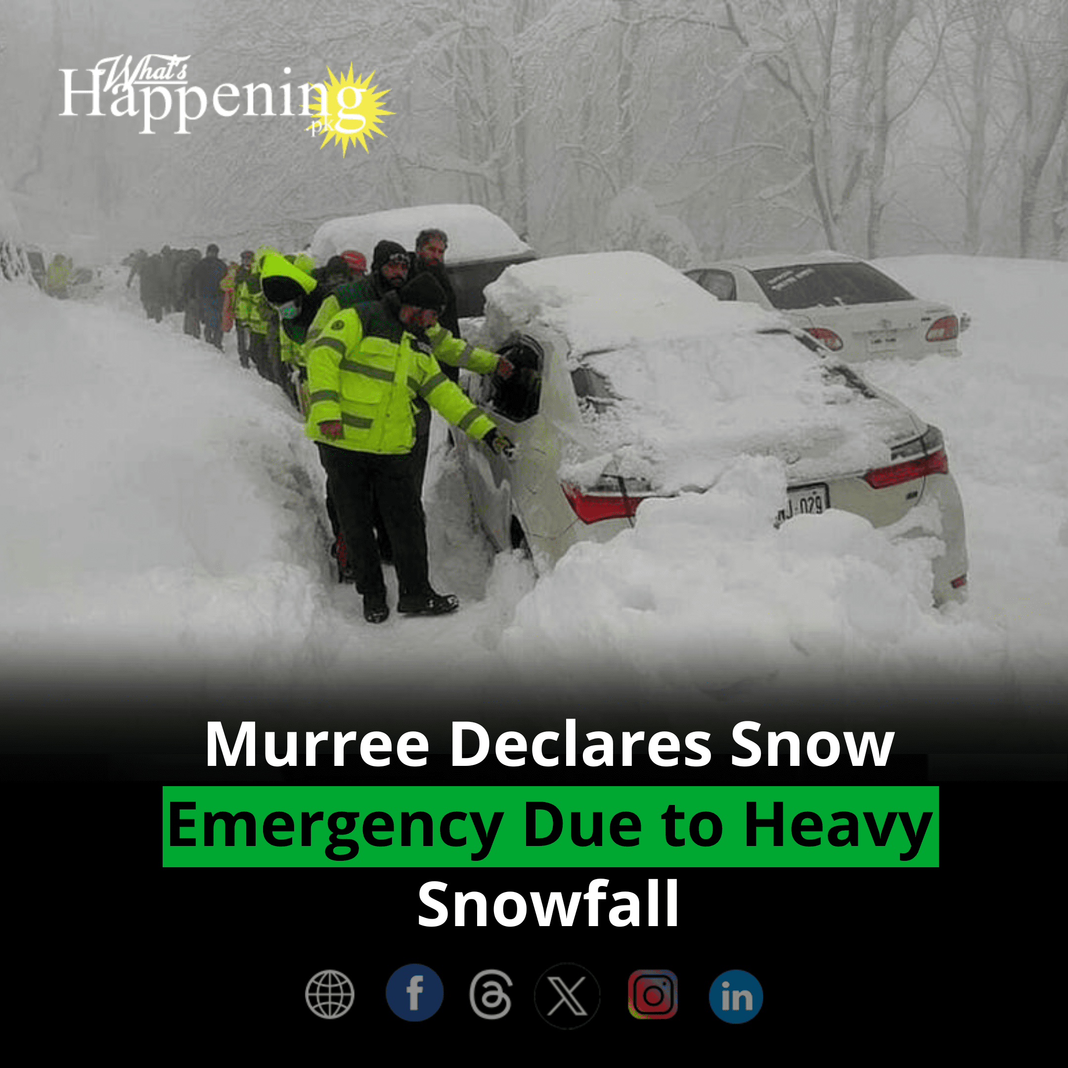 Murree Declares Snow Emergency Due to heavy snowfall